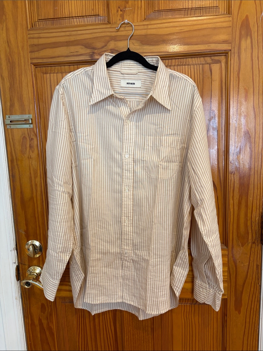 Buck Mason cotton striped Oxford